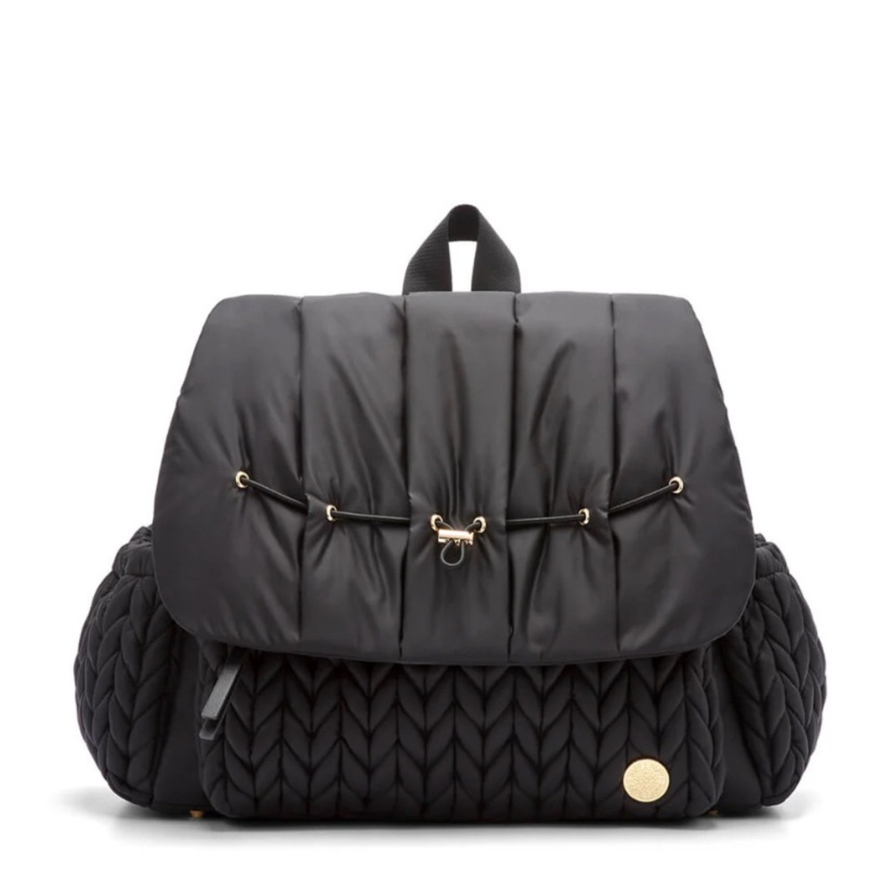 Chic Black Quilted Baby Bag